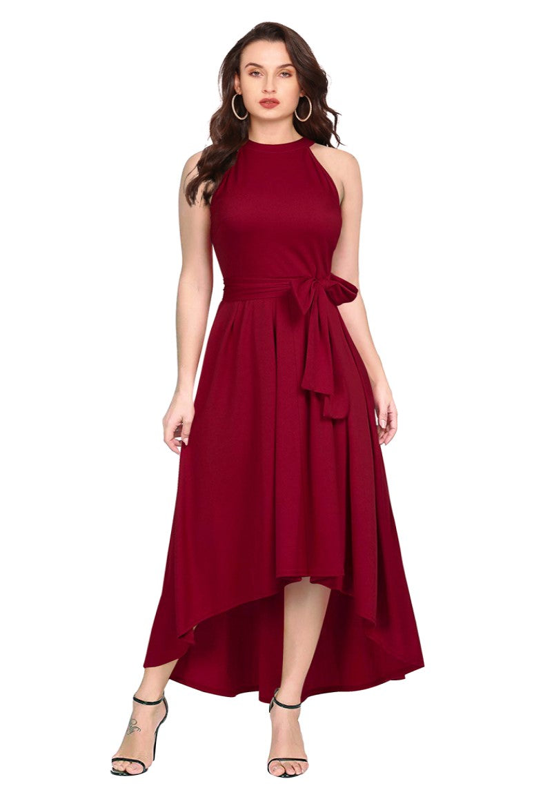 Maroon Western One Piece Dress