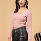 Pink Shimmer Wrap Top