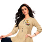 Floral Charm Embroidered Peplum Top