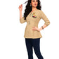Floral Charm Embroidered Peplum Top