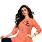 Floral Charm Embroidered Peplum Top