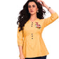 Floral Charm Embroidered Peplum Top