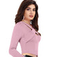 Chic Cross-Neck Korean Soft Fabric Crop Top
