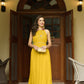 Western One Piece Belted Yellow Dress