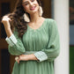 Shaded Georgette Sea green Dress Close View