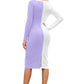Norzy Paris Designer Purple Bodycon Dress