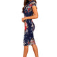 Alluring Floral Printed Bodycon Dress