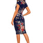 Alluring Floral Printed Bodycon Dress