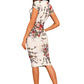 Alluring Floral Printed Bodycon Dress