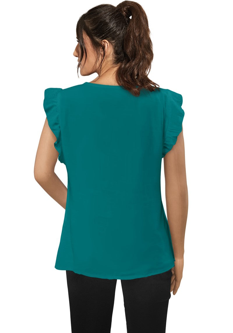 Morpich Solid Cap Sleeve Top