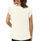 White Solid Cap Sleeve Top