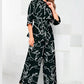 Monochrome Abstract Print Shirt & Culotte Co-Ord Set
