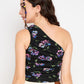 Uptownie Lite Stretchable Polyester One Shoulder Sleeveless Crop Top