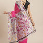 Pink Butterfly Printed Mysore Silk Sarees