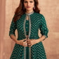 Buy mirror work jacket lehenga set, 
long jacket lehenga choli online