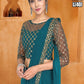 Designer Party Wear Lycra Saree With Stitched Blouse