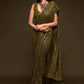 Multiple Sequins Embroidered Pure Georgette Saree