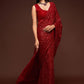 Elegant Party Wear Sequins Embroidered Georgette Saree