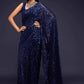 Elegant Party Wear Sequins Embroidered Georgette Saree