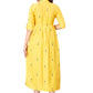 Women's Digital Printed Front Slit A line Maxi Dress