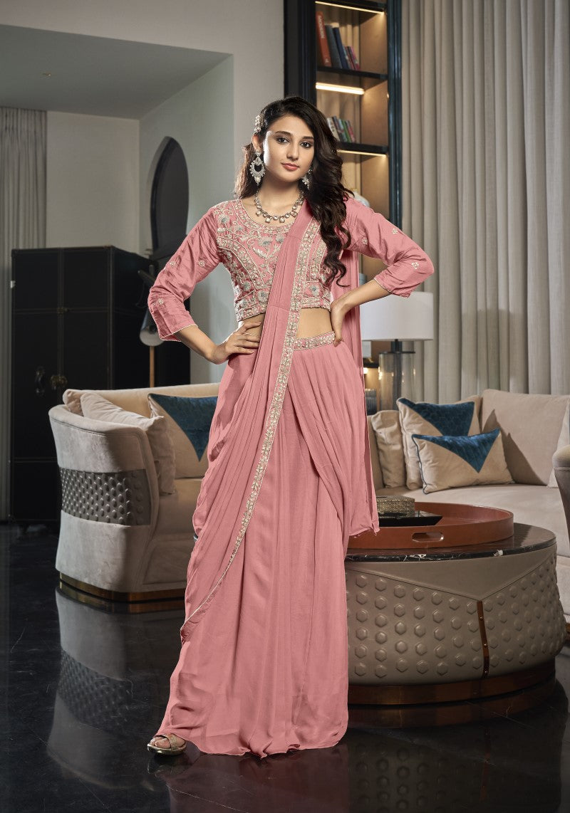 Pink Western Gown – Albari Fashion