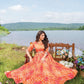 Diagonal Striped Gown Sitting Girl 