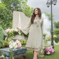 Purity Flared Sleeve Frilled Designer Kurti With Pant