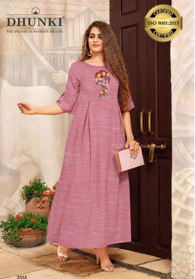 Designer Party Wear Pure Cotton Embroidered A line Dress