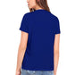 Royal Blue Heart Print Women’s Cotton Round Neck T-Shirt