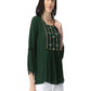 Women's Green Embroidery Top