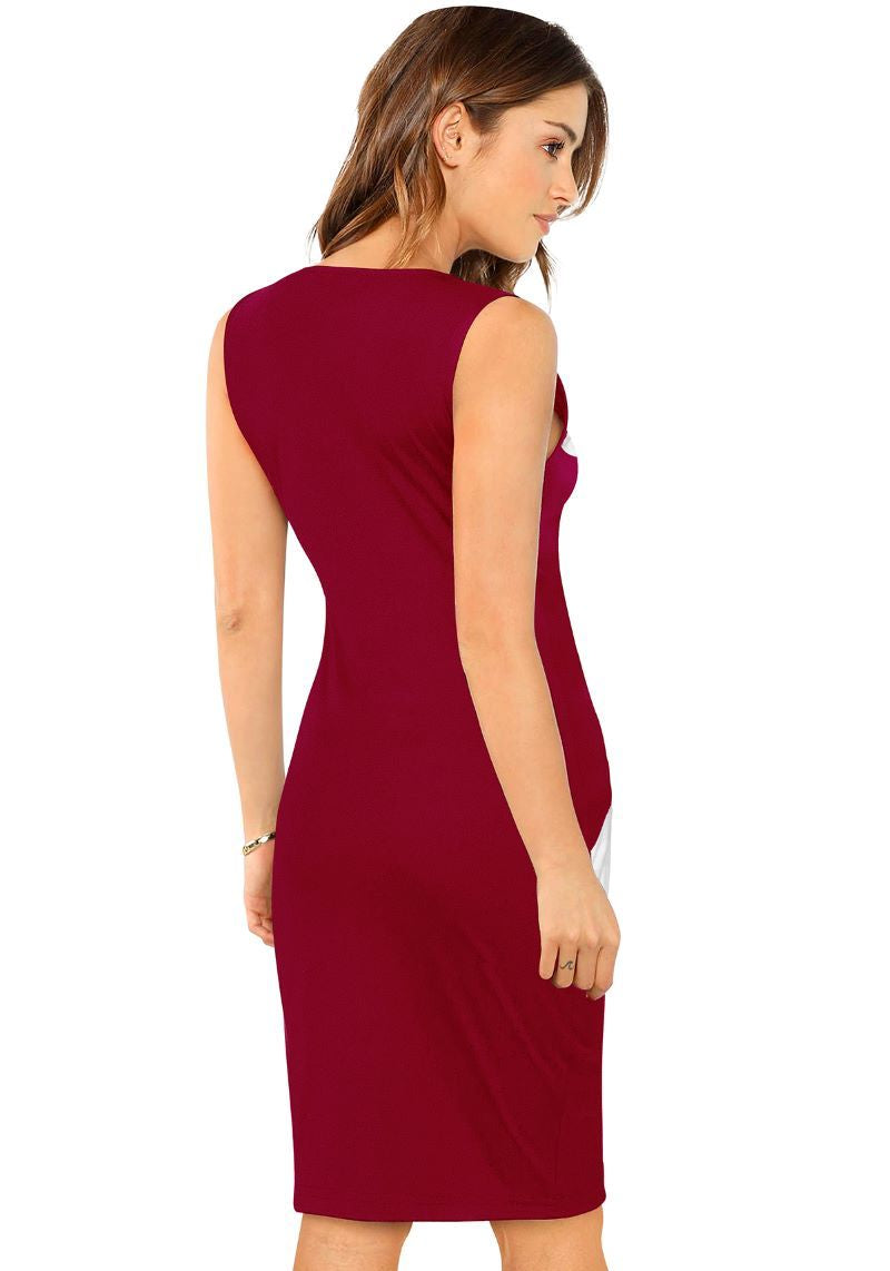 Western Midi Dress for Women and Girls Back Pose
